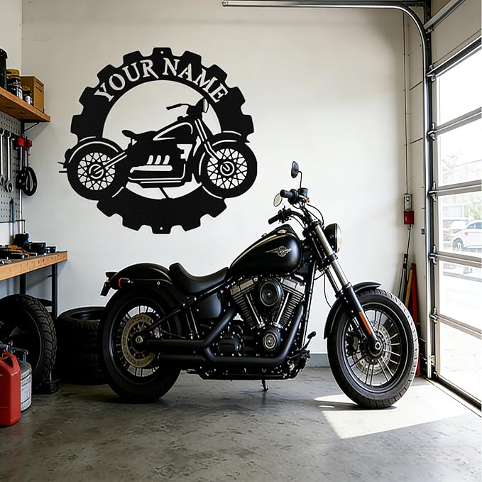 Custom Dirt Bike Metal Signs Personalized Motorcycle Name Sign Custom Garage Decor Motorbikes Wall Art Decor Motorcycle Sign Men Room Decorate Gifts for Men Husband Rider