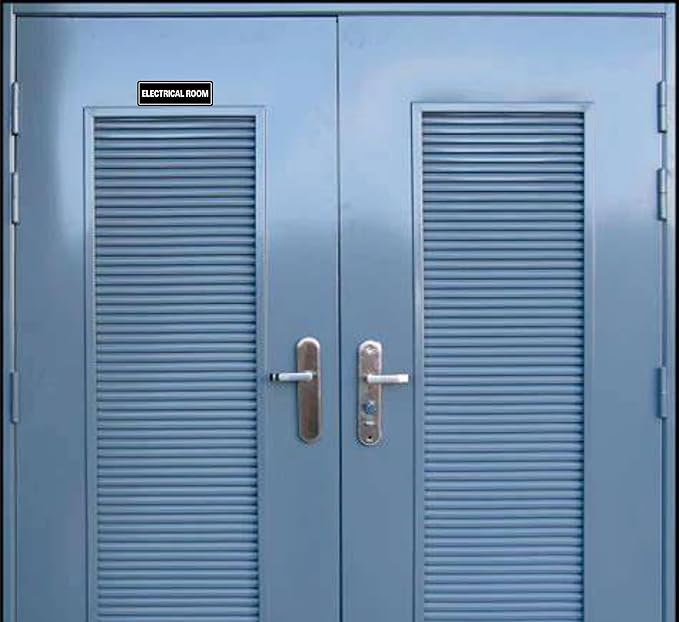 Electrical Room Sign - Premium Durable Acrylic Material, Ultra-strong Self-adhesive, Quick Installation, Suitable for Your Home and Business (9×3 Inches Black).