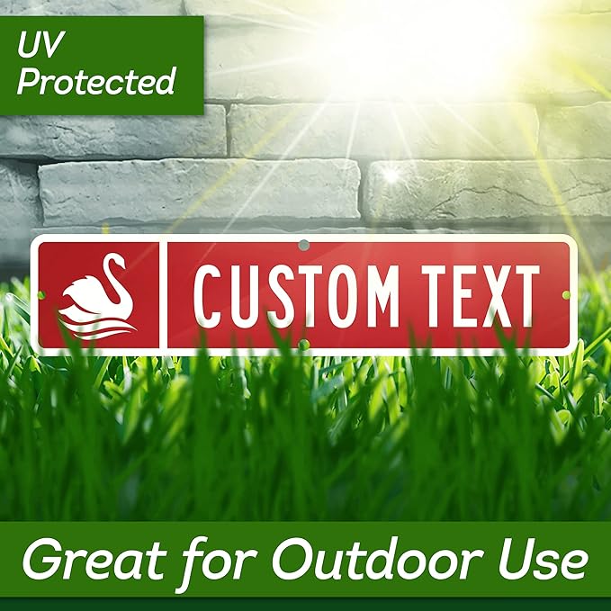 Custom Street Sign, Address Sign, 8 Colors, Reflective Option, Mounting Options, 4x18 Inch, Thick Rust-Free AlumaBond, Made in USA By My Sign Center (Iconic)