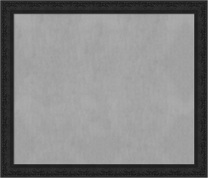Amanti Art Black Framed Magnetic Board 47x55 Oversize Vision Board for use with Magnets, 100% Metal Sheet to Display Items as Office Decor or for Home Organization in mudroom, Kitchen or Kids Room