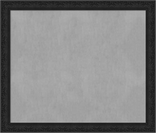 Amanti Art Black Framed Magnetic Board 47x55 Oversize Vision Board for use with Magnets, 100% Metal Sheet to Display Items as Office Decor or for Home Organization in mudroom, Kitchen or Kids Room