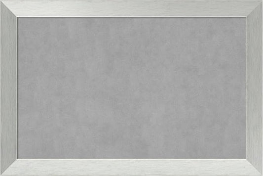 Amanti Art Silver Framed Magnetic Board 24x36 Large Vision Board for use with Magnets, 100% Metal Sheet to Display Items as Office Decor or for Home Organization in mudroom, Kitchen or Kids Room