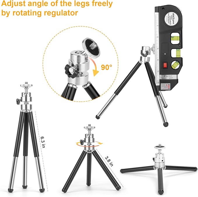 Laser Level Tool Multipurpose Laser Level Line Laser Kit With triangle bracket for Picture Hanging, cabinets Walls by AikTryee