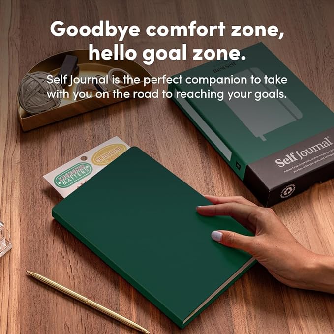 BestSelf 13-Week Self Journal & Goal Planner – Undated Daily ADHD-Friendly Journal for Men & Women | Productivity, Gratitude, Reflection & Habit Tracker | 2026 Life Organizer with Prompts, Forest Green