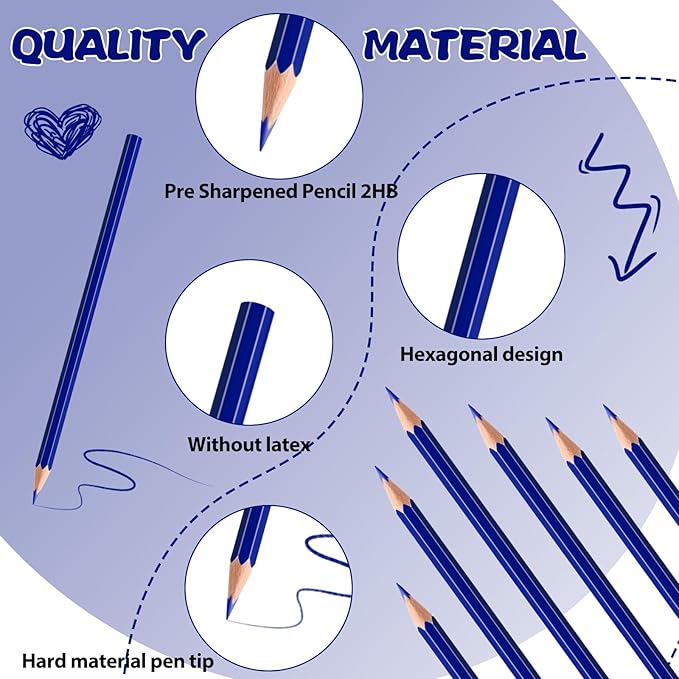 sqzrmdcg 36 PCS DurkBlue Colored Pencils, Pre-sharpened Professional Wooden Art Pencils Set for Artists Painting | Premium Drawing Sketching Supplies (DurkBlue)