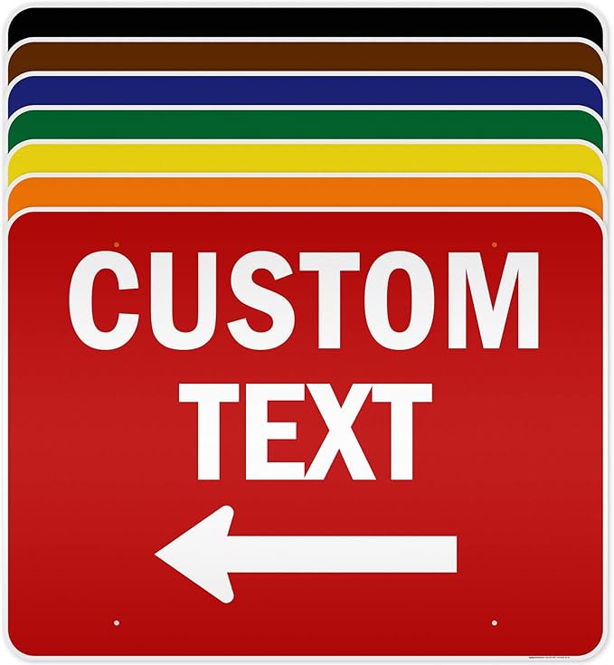 Custom Arrow,Custom Directional Sign, Left Arrow,36x48 Inches, Reflective, Rust Free DiBound, Fade Resistant, Made in USA by My Sign Center
