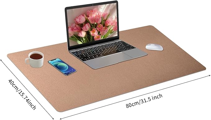 Bloss Gold Desk Mat 31.5x15.7 Inches, Desk Matt for Desktop, Waterproof Large Desk Pad, Computer Mat for Office/Home/Decor/Christmas Desk Mat