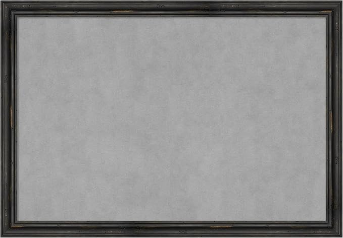 Amanti Art Black Framed Magnetic Board 27x39 Large Vision Board for use with Magnets, 100% Metal Sheet to Display Items as Office Decor or for Home Organization in mudroom, Kitchen or Kids Room