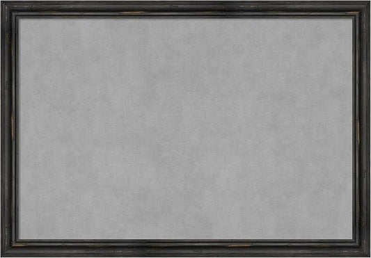 Amanti Art Black Framed Magnetic Board 27x39 Large Vision Board for use with Magnets, 100% Metal Sheet to Display Items as Office Decor or for Home Organization in mudroom, Kitchen or Kids Room