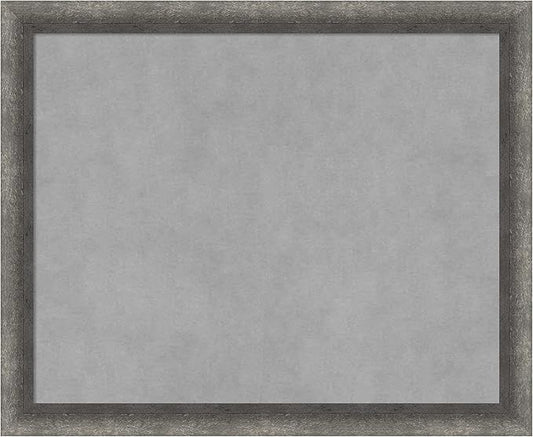 Amanti Art Grey Framed Magnetic Board 18x22 Small Vision Board for use with Magnets, 100% Metal Sheet to Display Items as Office Decor or for Home Organization in mudroom, Kitchen or Kids Room