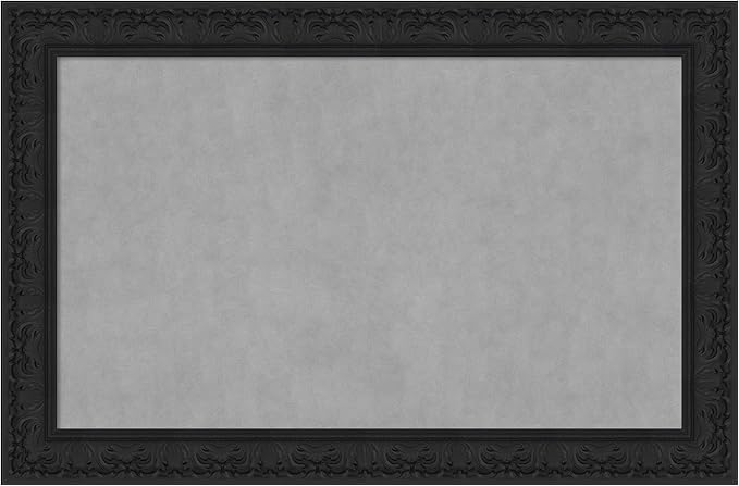 Amanti Art Black Framed Magnetic Board 31x47 Large Vision Board for use with Magnets, 100% Metal Sheet to Display Items as Office Decor or for Home Organization in mudroom, Kitchen or Kids Room