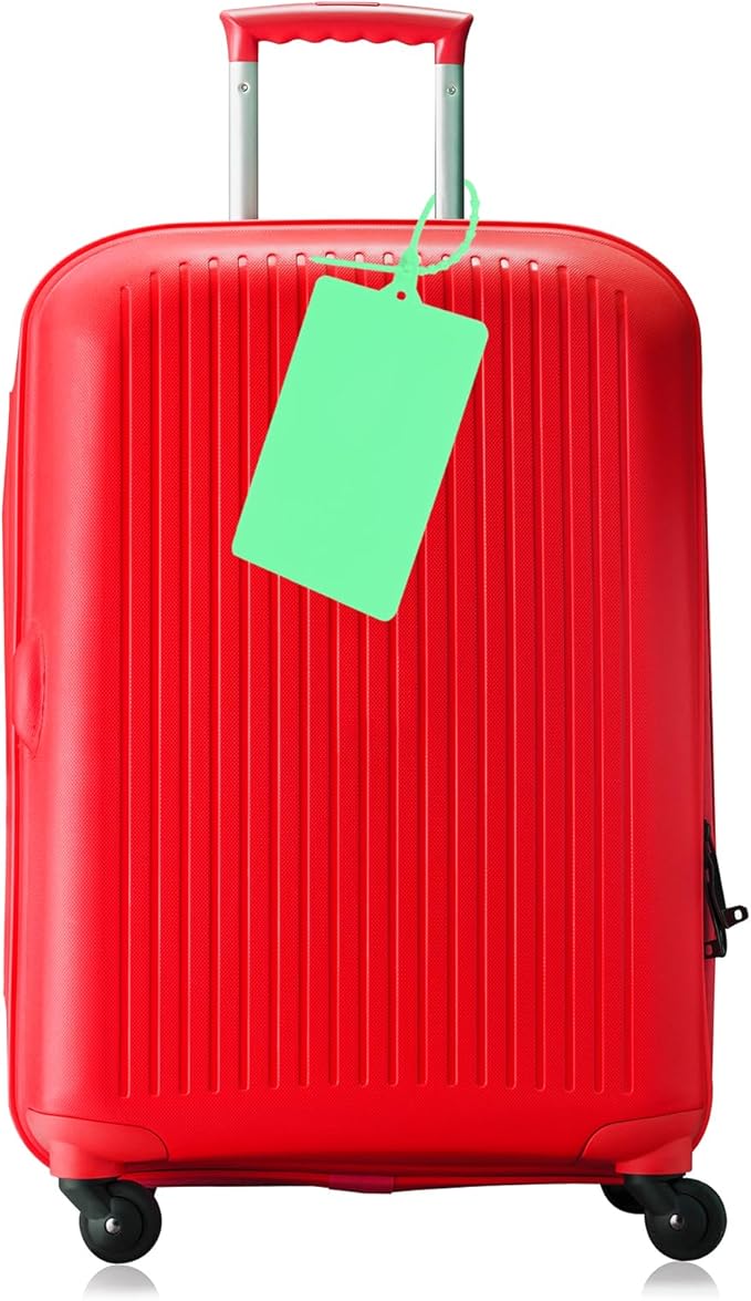 MECCANIXITY Plastic Seals Shipping Tags, for Basket Labels Cable Labels Tags Product Identification Tags, Logistics Marking, Outdoor Tagging, 3.1x3.9 Inch Green 50Packs