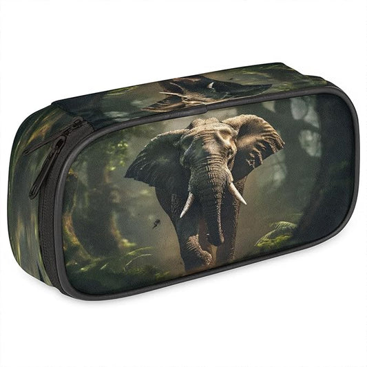 Pardick 3D Elephant Pencil Case，Big Capacity Pencil Pouch Coin Pouch Stationery Organizer For Teen School