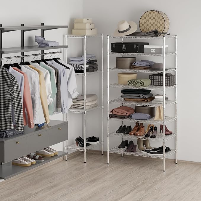 Regal Altair 21" Deep x 36" Wide x 74" Height Wire Shelving Kit | 8-Tier | NSF Commercial Storage Rack Unit