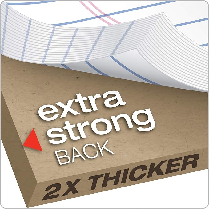 TOPS Legal Pads, 12 Pack, Premium Docket Gold Note Pad Bulk Pack, 50 Legal Ruled 8.5 x 11 Sheets, Thick White Paper with Extra Hard Back, Proudly Made in the USA