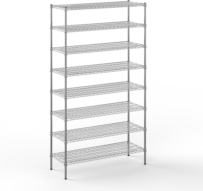 Regal Altair 18" Deep x 48" Wide x 86" Height Wire Shelving Kit | 8-Tier | NSF Commercial Storage Rack Unit