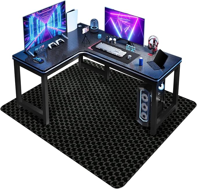 Vicwe Office Chair Mat for Hardwood Floor, 48" x 40" Large Chair Mats, Gaming Chair Mat for Hardwood, Easy Glide for Chairs, Multi-Purpose Floor Protector Desk Chair Mats for Home Office