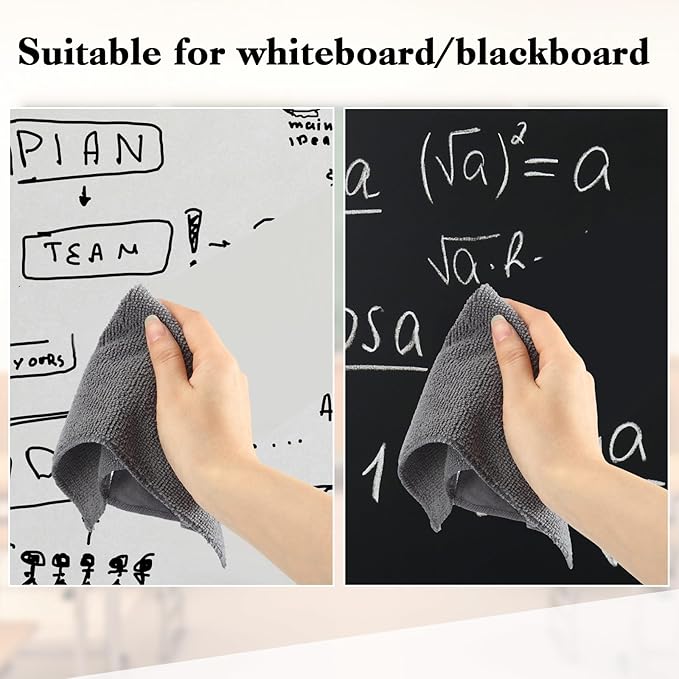 Fanfanwin 8 Pcs Magnetic Microfiber Cleaning Cloth Dry Erasers for White Boards Extra Magnetism Whiteboard Eraser for White Boards Blackboards Classroom Home Reusable Washable(6 x 10 Inch)