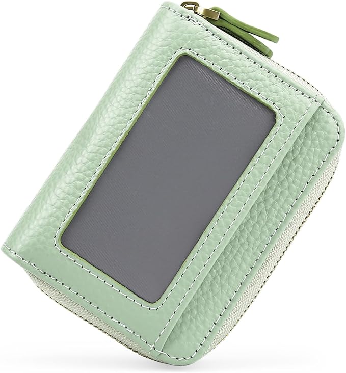 GOIACII Small Genuine Leather Wallet for Women, RFID Blocking Credit Card Holder Wallet