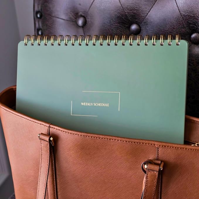 Merely Home Undated Weekly Planner | 8.25” x 11.75” Work To-Do Notebook | ADHD Academic Organizer | Multi-Layout | Men and Women Planner | College Supplies | Navy | Landscape Layout