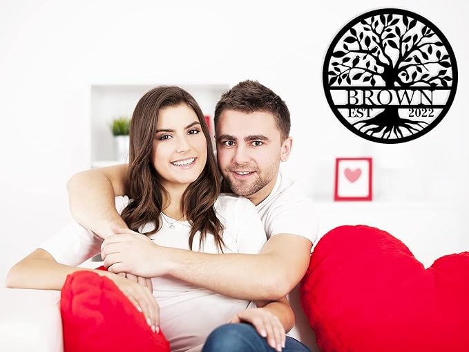 Personalized Tree of Life Metal Sign, Personalized Last Name Signs, Custom Name Signs, Tree of Life Wall Decor, Family Wall Décor