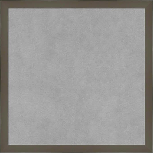 Amanti Art Grey Framed Magnetic Board 17x17 Small Vision Board for use with Magnets, 100% Metal Sheet to Display Items as Office Decor or for Home Organization in mudroom, Kitchen or Kids Room