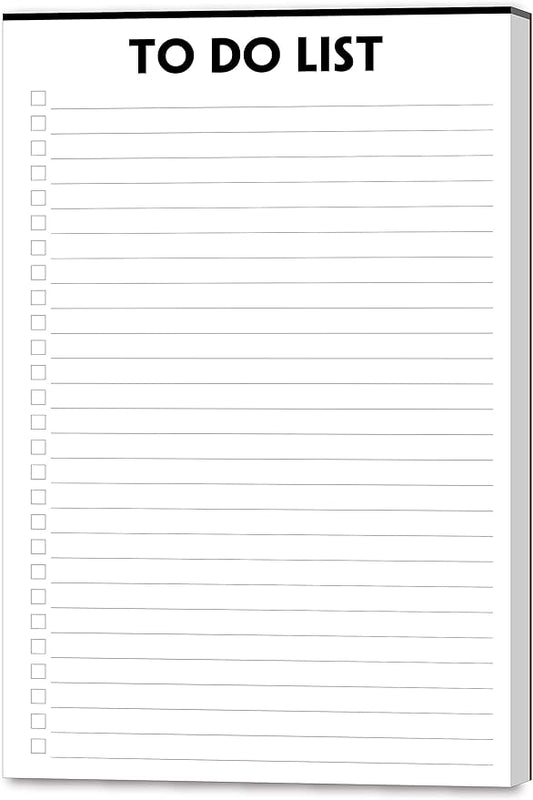 Nokingo To Do List Notepad - 5.5"x8.2", 50 Sheets, To Do Notebook with Check List Organizing, Tear Off, Simple Script, College Ruled To Do Planner for Daily Task