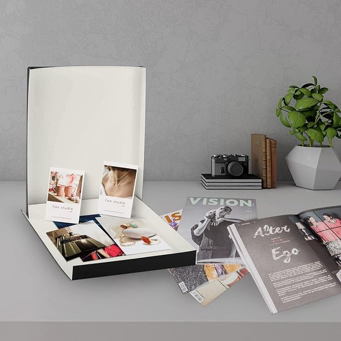 Lineco Museum Archival Storage Box, 11.75x15.25x1.5 in. Drop Front Design. Acid-Free with Metal Edge. Organize Photos, Pictures, Prints, Documents, Crafts, DIY. Black, 2 Pack
