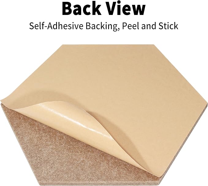 15'' Large Hexagon Cork-Bulletin Board Tiles Adhesive Frameless 10 Pack 15 x 13 inch Hex Pin Corkboard Prayer Vision Cork Board for Office-Wall Decor, Hexagonal Tack Pinboard with 30 Push Pins