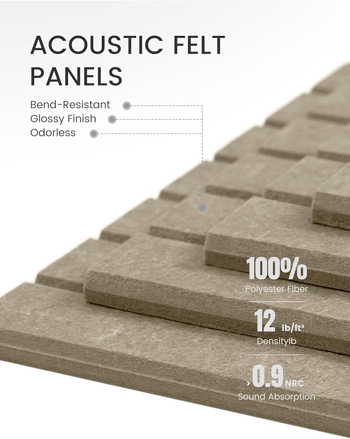 Large Felt Bulletin Board 36"x24" Cork Board Alternative - 6 Pack with 40 Safe Removable Adhesive Tabs, Cork Boards for Walls Cork Board for Home Office Classroom Pin Board-Earth Brown