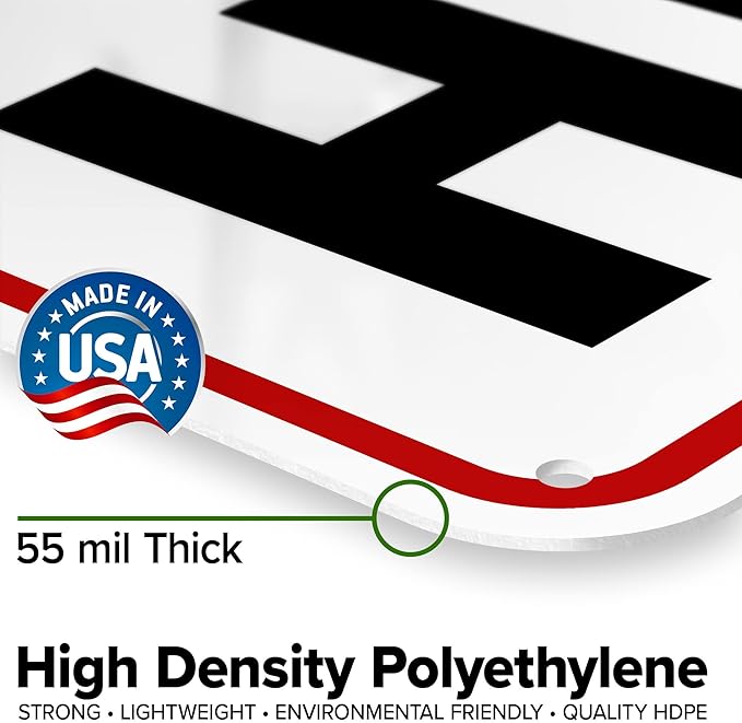 Custom Arrow,Custom Directional Sign, Arrow Down Sign, 24x30 Inches, 55 mil thick HDPE (high density polyethylene) Made in USA by My Sign Center