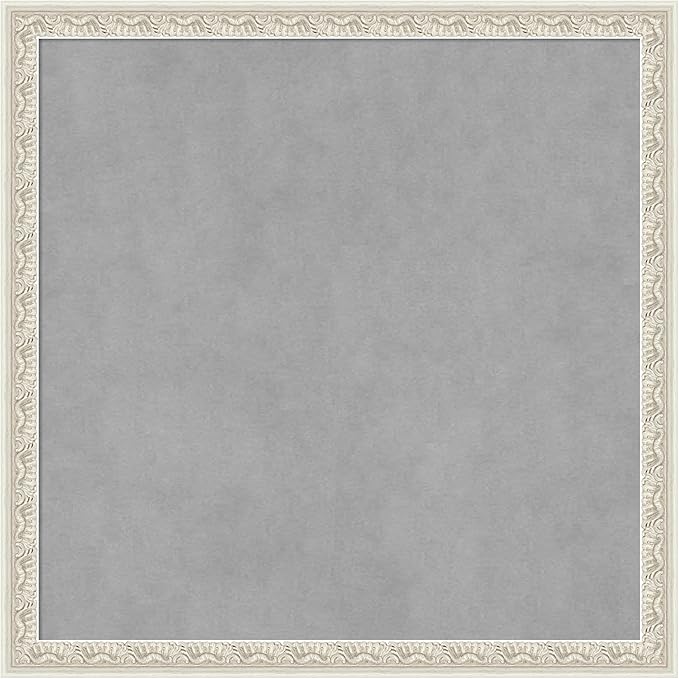 Amanti Art Silver Framed Magnetic Board 22x22 Medium Vision Board for use with Magnets, 100% Metal Sheet to Display Items as Office Decor or for Home Organization in mudroom, Kitchen or Kids Room