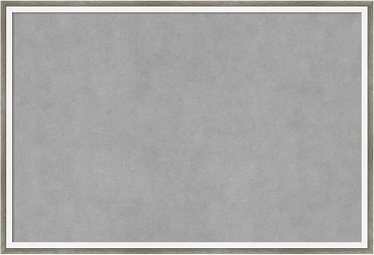 Amanti Art Silver Framed Magnetic Board 17x25 Medium Vision Board for use with Magnets, 100% Metal Sheet to Display Items as Office Decor or for Home Organization in mudroom, Kitchen or Kids Room