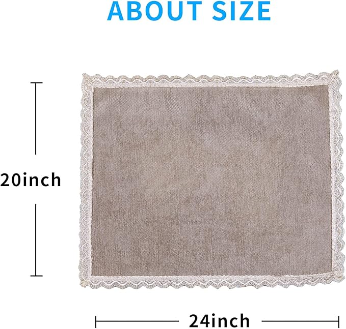 MINJIATEX Couch arm Covers,Non-Slip lace Sofa arm Cover Set of 2 Washable Sofa armrests Covers for Living Room Recliner Chair arm Cover Protectors for Leather Sofa armrest slipcover