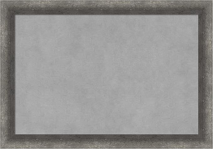 Amanti Art Grey Framed Magnetic Board 14x20 Small Vision Board for use with Magnets, 100% Metal Sheet to Display Items as Office Decor or for Home Organization in mudroom, Kitchen or Kids Room