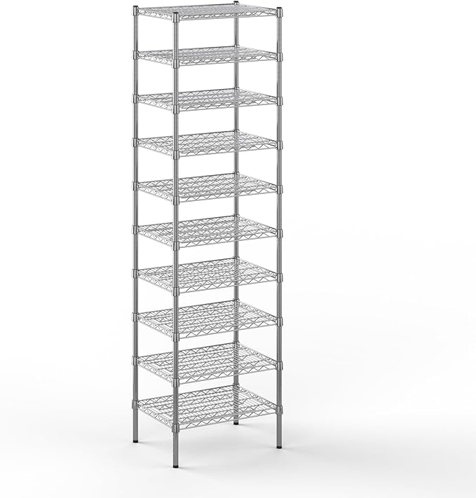 Regal Altair 18" Deep x 24" Wide x 86" Height Wire Shelving Kit | 10-Tier | NSF Commercial Storage Rack Unit