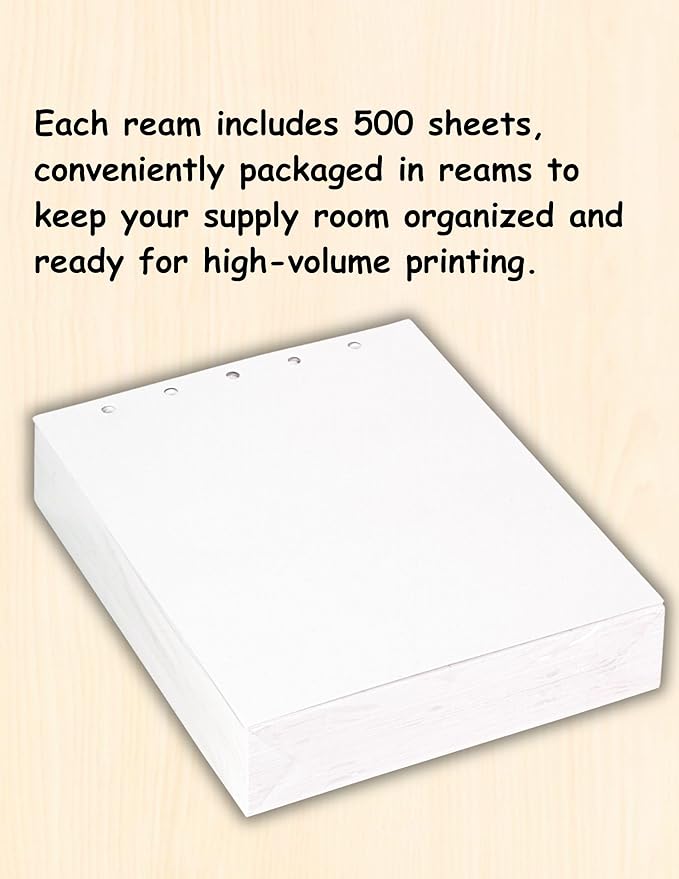 Limited Papers(TM) Writing and Copy Paper, Variation of Colors 8.5" x 11", 5 Hole Top-Punched, 20 Pound Text, 500 Sheets Per Ream. (500, Canary)