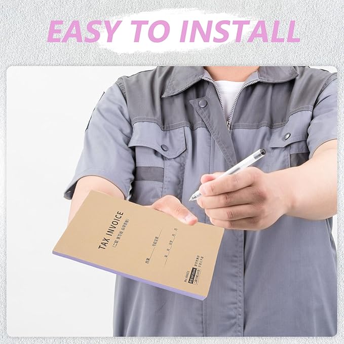 ibasenice Business Invoice Receipt Book 2-Part English Tax Invoice Retail Order Forms Record Keeping Purchase Order Tracking Receipt for Small Business 100 Pages/Book