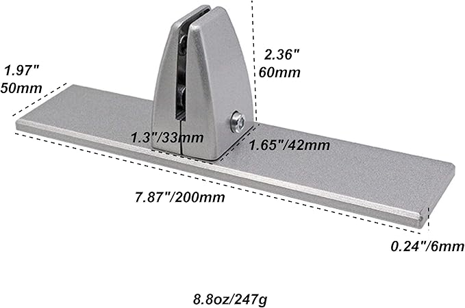 2 Pcs Sneeze Guard Clamp, Bracket Sneeze Guard Shield Base for Countertops, Stick On Heavy Duty Auminum Partition Guard Clamp, Panel Support Clamp Stand for Clear Desktop Counter Reception