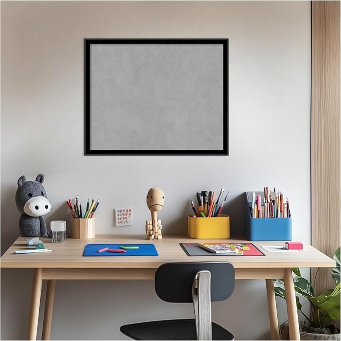 Amanti Art Black Framed Magnetic Board 17x21 Small Vision Board for use with Magnets, 100% Metal Sheet to Display Items as Office Decor or for Home Organization in mudroom, Kitchen or Kids Room