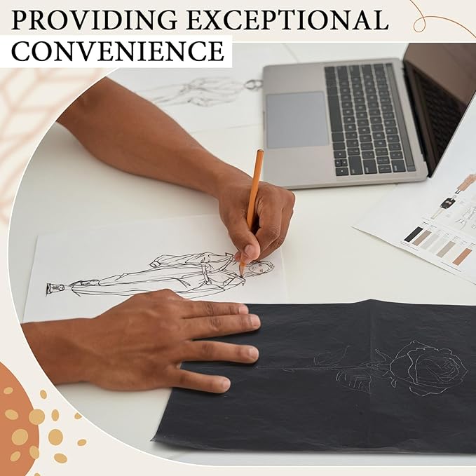 Epakh 30 Sheets 18''x 24'' Large Carbon Paper for Tracing, Carbon Transfer Paper for Drawing, Tracing and Transfer - Arts and Crafts Supplies