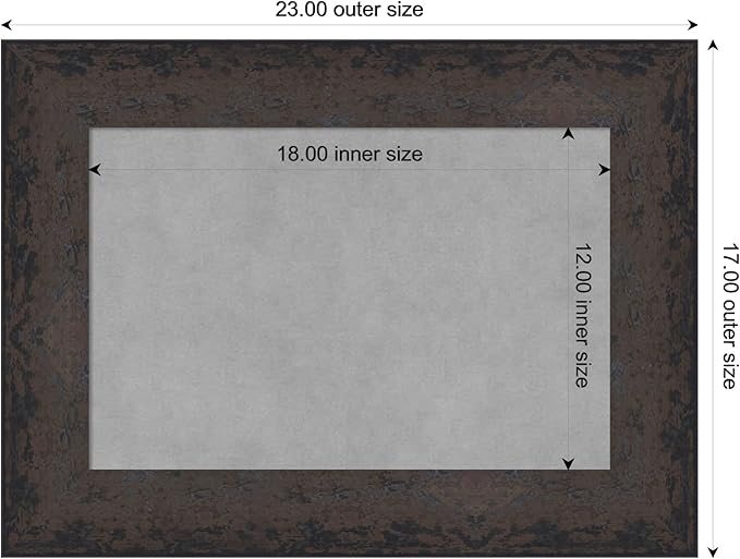 Amanti Art Black Framed Magnetic Board 17x23 Small Vision Board for use with Magnets, 100% Metal Sheet to Display Items as Office Decor or for Home Organization in mudroom, Kitchen or Kids Room