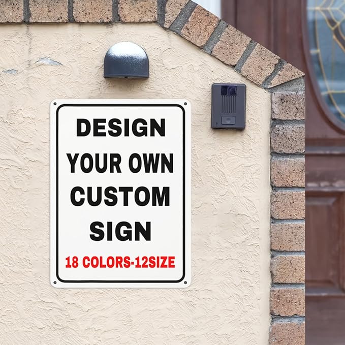 Custom Metal Personalized Signs With Photo Text Logo - Wall Decorative House Signs For Business & Home