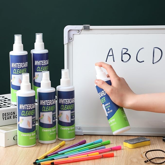 Swiffen 12 Pack Whiteboard Cleaner Spray Bottle 8.5oz Dry Erase Board Surface Cleaner White Board Cleaning Spray Removes Stubborn Marks from Chalkboard