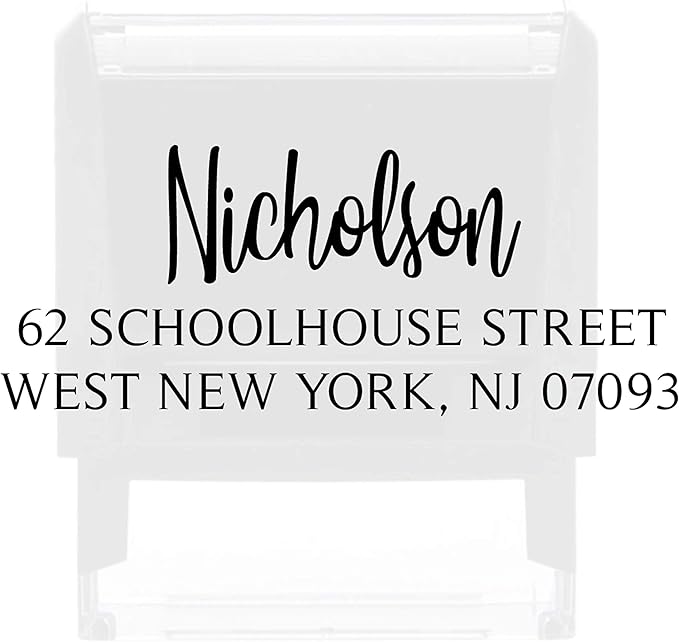 Custom Address Stamp Personalized Self Inking Stamps Custom Return Address Stamper Wedding Favor Stamp Rubber Stamper (No Ink)