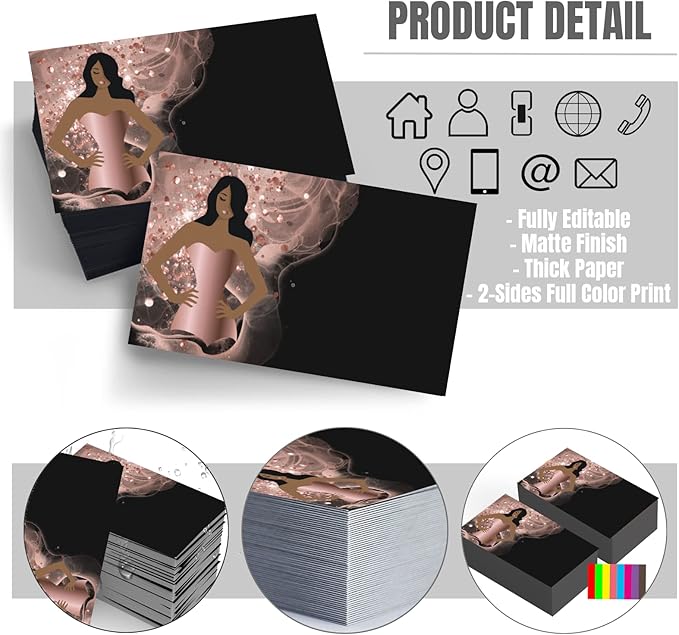 Custom Business Cards Double-Sided Personalized Stationery | Professional 300GSM Matte Paper for Small Business | 3.5x2 Inch