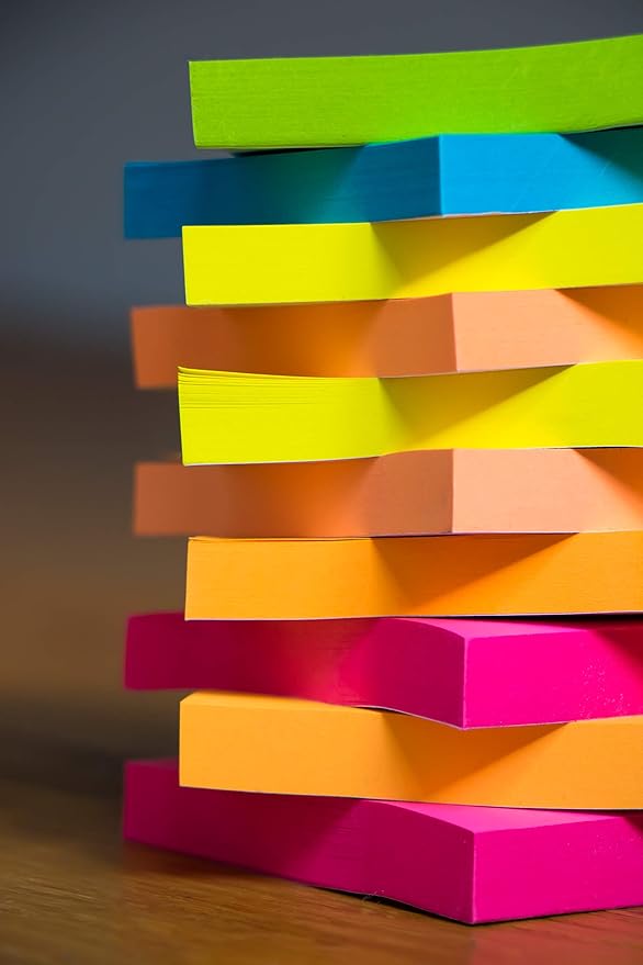 Infiniko Sticky Notes 3x3 Inch, 1200 Sheets (100 Sheets Per Pad), 6 Bright Color Sticky Pads, Super Sticky Notes with Strong Adhesive Office Supplies for Desk, School & Daily Planning