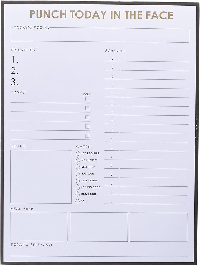 Graphique Punch Today To-Do List Notepad | 150 Tear-Away Sheets | Task Planner | Daily Organizer | Memo Writing Pad | Priority Checklist | Undated | 6' x 8'