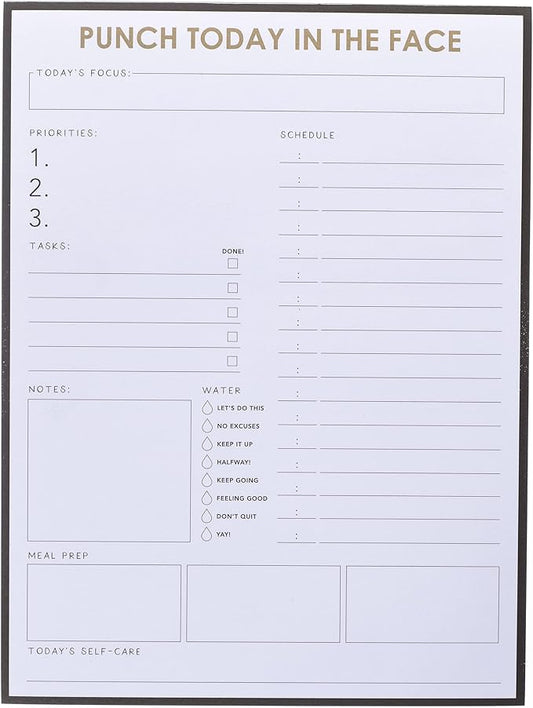Graphique Punch Today To-Do List Notepad | 150 Tear-Away Sheets | Task Planner | Daily Organizer | Memo Writing Pad | Priority Checklist | Undated | 6' x 8'