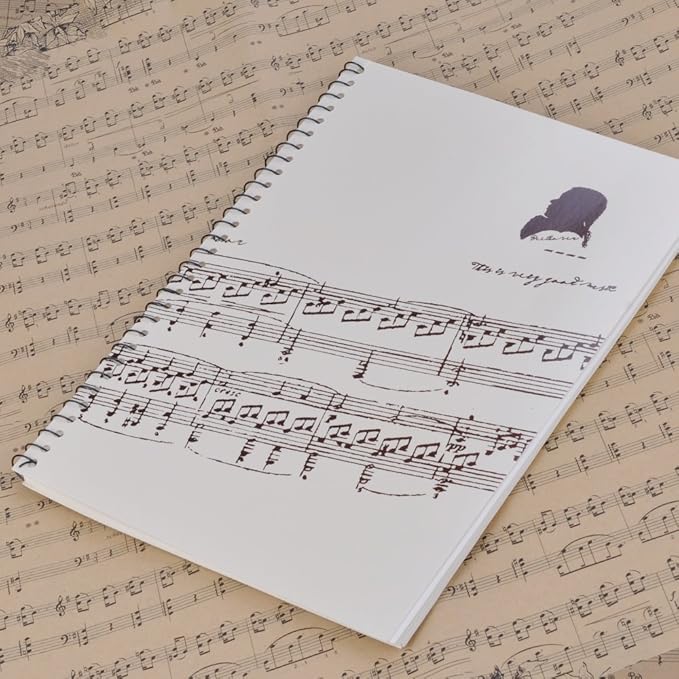 10 Pcs Music Notebook,Music Staff Notebook,50 Sheets/100 Pages Blank Sheet Music Notebook,Music Manuscript Paper,Manuscript Paper Notebook,Spiral NotebookMusic Writing Composition Notebook (10 Pcs Music Sheet White)